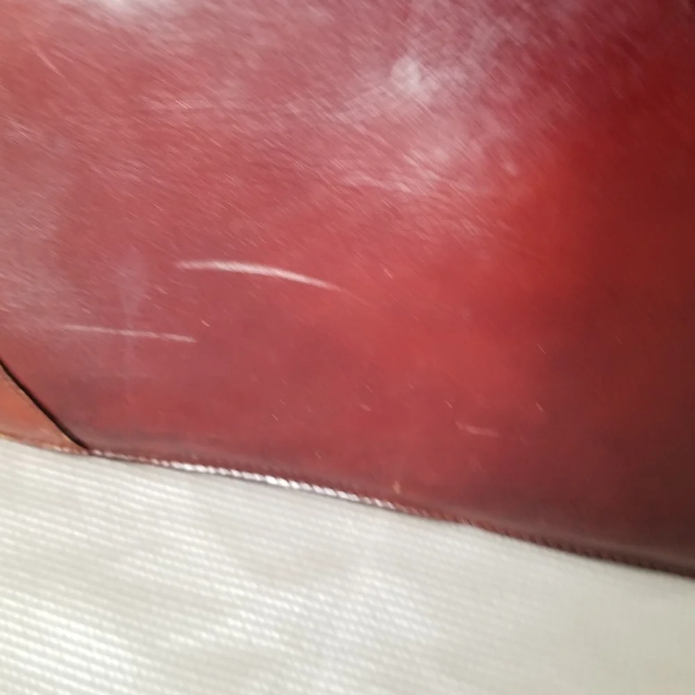 Bosca Maroon Leather Briefcase with Gold Accents